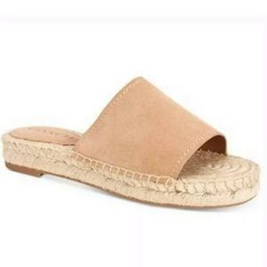 Coach Claudia Suede Espadrille Slides